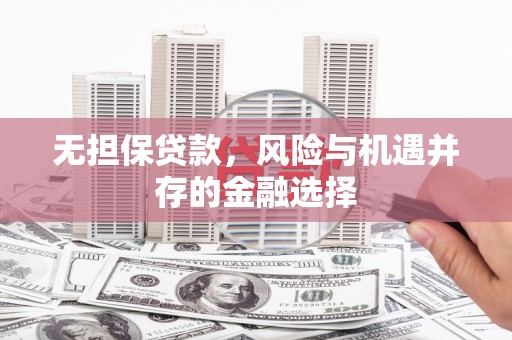 成县无担保贷款，风险与机遇并存的金融选择