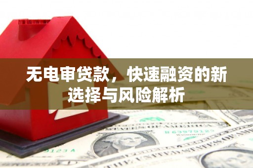 南康无电审贷款，快速融资的新选择与风险解析