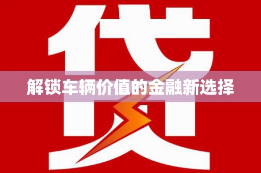 南化解锁车辆价值的金融新选择